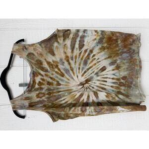 Vintage Jerzees Tie-Dye Cotton Sleeveless Tank Top Size Large